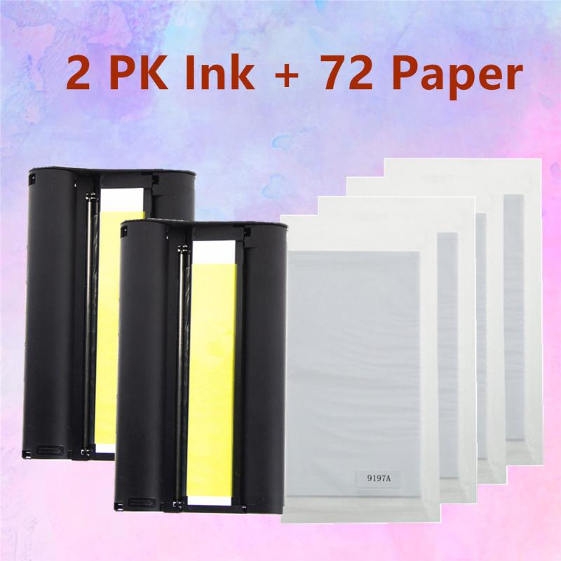 

2set 6 Inch Ink Cartridge for Canon Selphy Printer CP800 CP1200 CP1300CP1200 CP910 CP900 Photo Paper KP-108IN KP-36IN