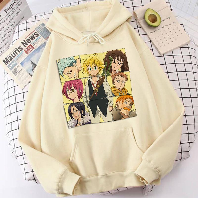 

Men's Hoodies & Sweatshirts Unisex The Seven Deadly Sins Men Kawaii Japanese Anime Nanatsu No Taizai Meliodas Graphic Hoodie Hoody Male, Black