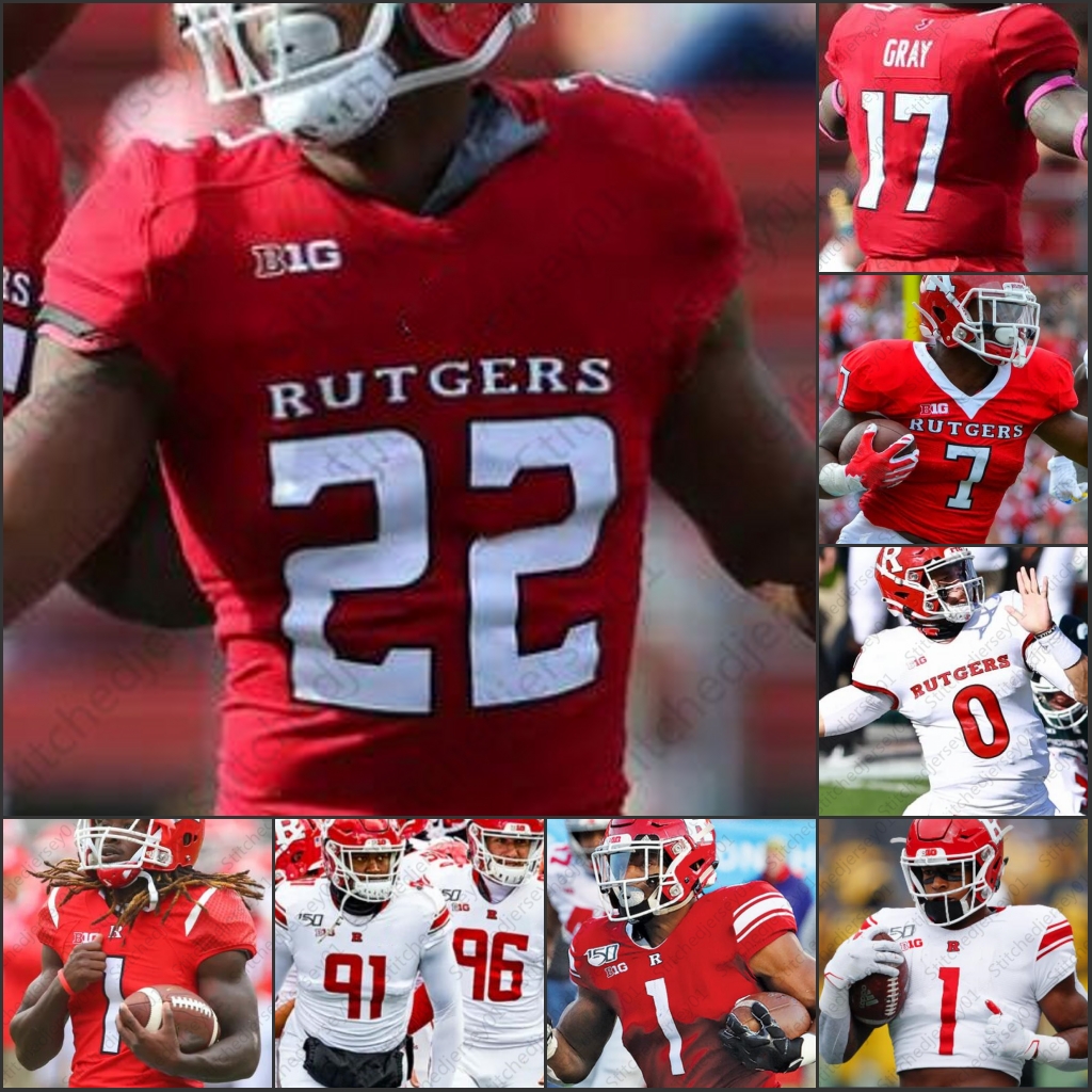 

NCAA College Special Rutgers Scarlet Knights Football Jersey mens women youth 15 Shameen Jones 4 Aaron Young 6 Mohamed Sanu Rashawn Battle 17 McLane Carter, Red