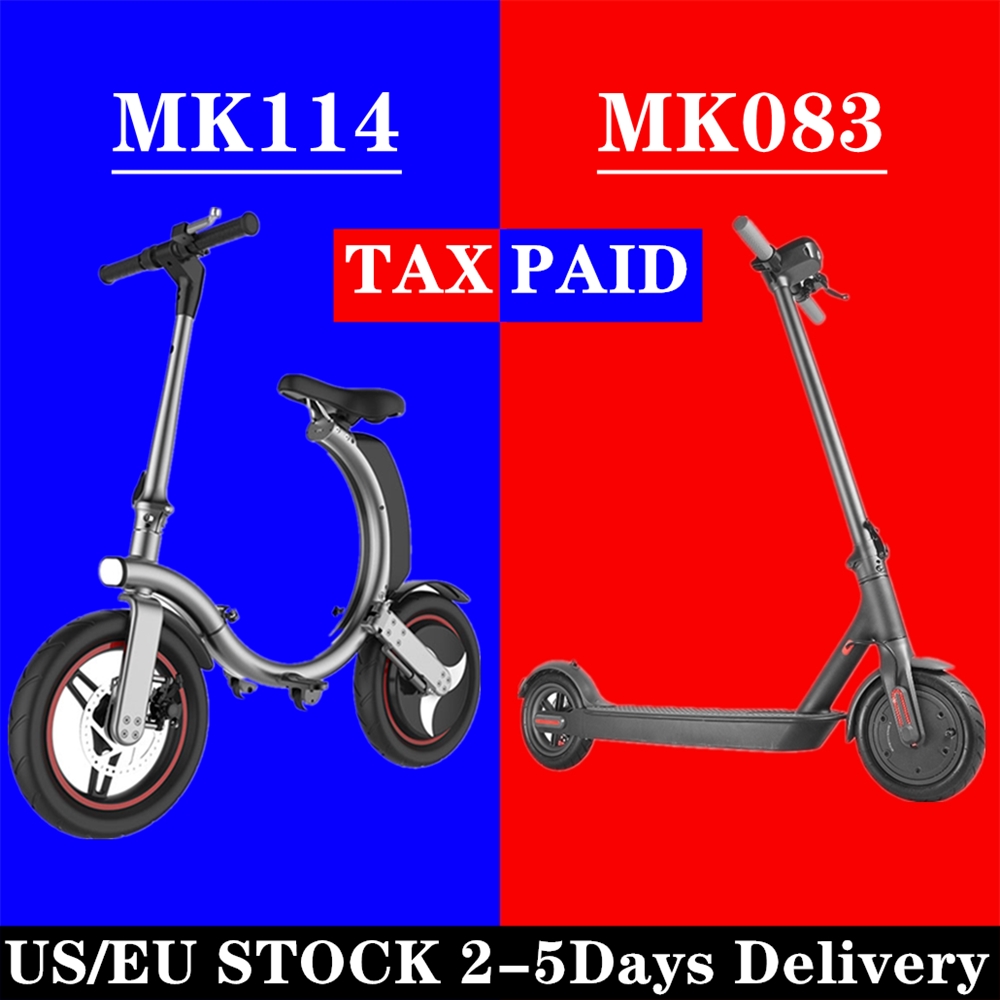 

No Tax US/EU Stock 5 Days Delivery Mankeel Folding Electric Scooters Bicycle Brake Headlight Electric Bike Scooter Fordable Electric Bicycle, Mk083 jkx
