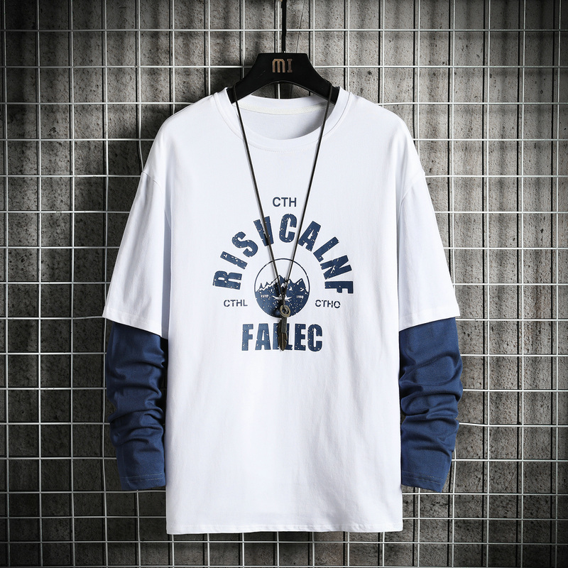 

2021 Long Sleeves Men's Tshirts New Spring Autumn Clothes Man's Classic T-shirt Top Tees High Quality Xnxl, Ds924 2
