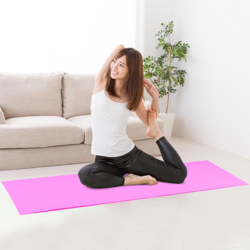 

EVA Non Slip Yoga Mat Pilates Exercise Pads Fitness Gymnastics Easily Carrying Sporting Elements Mat for Beginner, Red