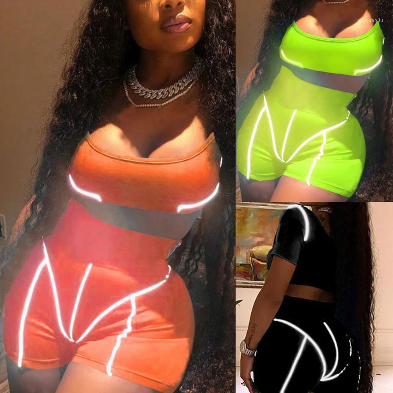 

2pcs Sexy Gym Clothes suit Seamless Sport Suit Reflective Tracksuit Yoga Set Plus size Workout Wear Strap Exercise Playsuit1