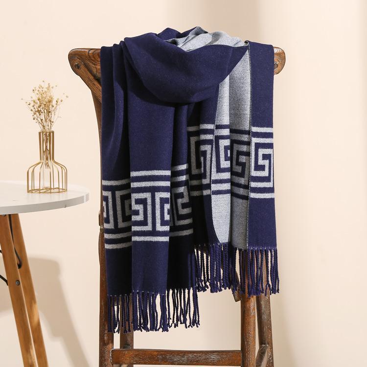 

Winter Women Wrap Imitation Cashmere Scarf Thickened Ultra Long Muslim Hijab Warm Mantilla Wool Blend Shawl Kerchief1