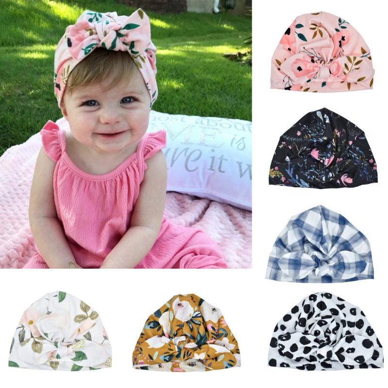 

Printed ears printed bow hat baby newborn children's headband hair hoop headwear hair band edging accessories cap _Z314, Wh
