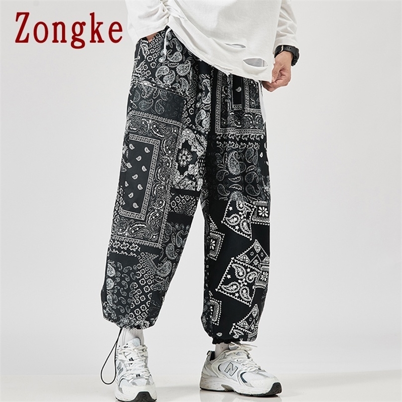 

Zongke Ankle-Length Jogging Pants Men Clothing Joggers Men Pants Japanese Streetwear Trousers Men Fashion Hip Hop Autumn 201109, White