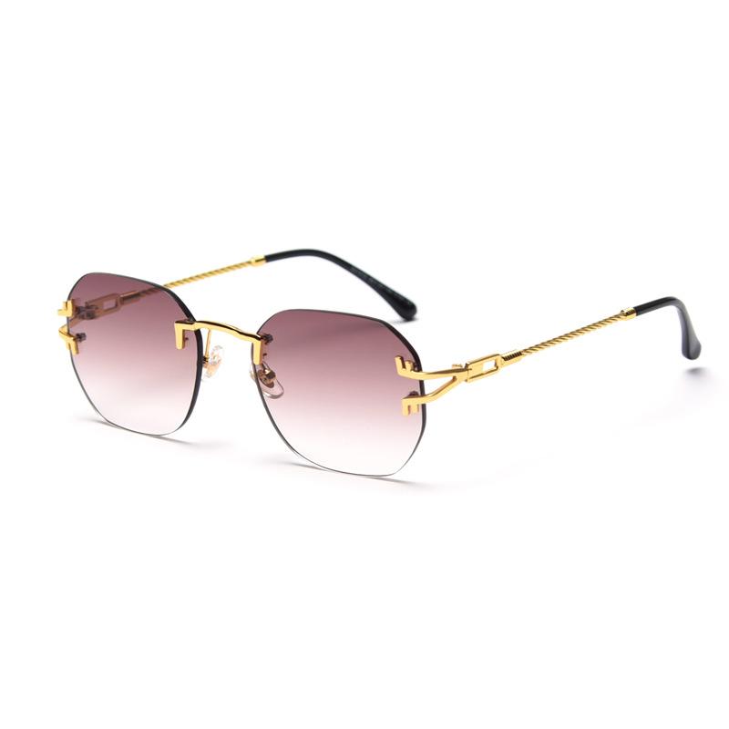 

2021 Luxury Rimless Sunglasses Women Men Vintage Brand Designer Sun Glasses for Women Retro Mirror Sunglass UV400