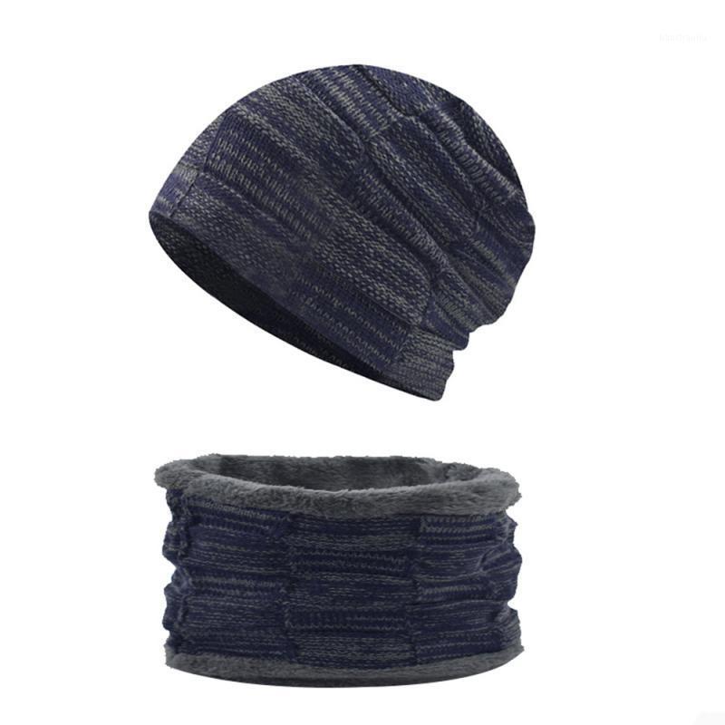 

Unisex Knit Scarf Hat Suit Winter Warm Solid Cotton Girls And Boys Hats Neck Children Scarf Windproof Caps and Women1, Navy