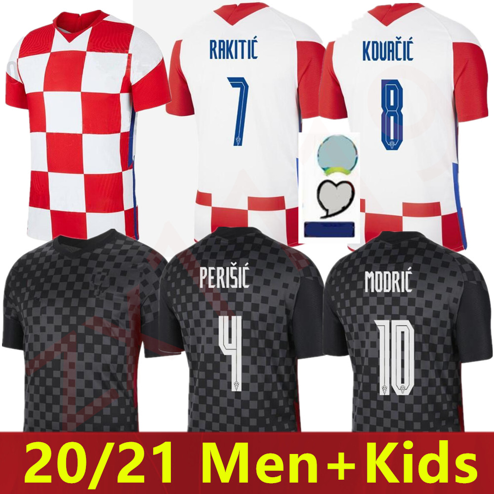 

2020 Croacia EURO CUP Men+kids Croazia Soccer jerseys 20 21 maillots de foot Croatie MODRIC PERISIC RAKITIC MANDZUKIC KOVACIC KITS Uniform, Men home+patch