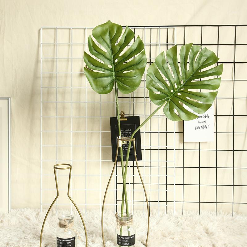 

1Pc Artificial Tropical Monstera Palm Leaves Green Plant Turtle Back Leaves Home Party Office Store Decorations1, Light green