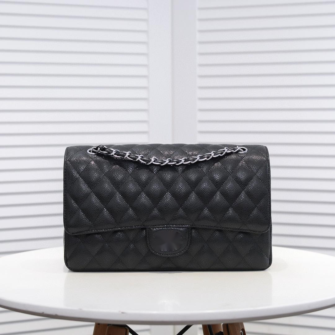 

C 3A quality best-selling ladies classic French fashion design caviar leather diamond chain shoulder bag 1113 1112 1116