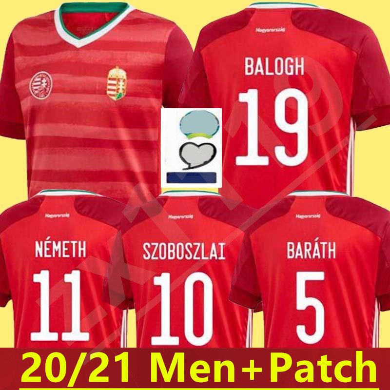 

free Ship 2020 2021 Hungary soccer jersey home red 20 21 national team Dominik Szoboszlai Willi Orban TamÃ¡s KÃ¡dÃ¡r football uniform shirts, Black;yellow