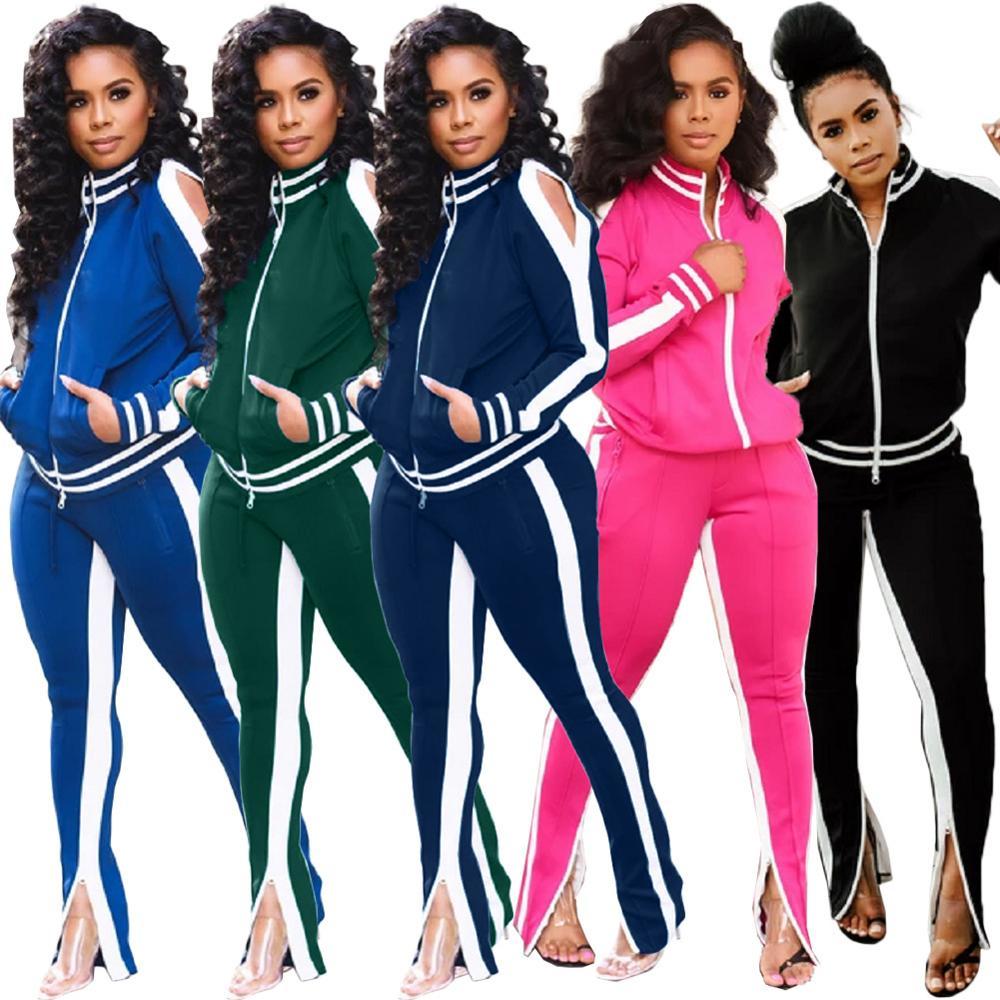 

2021 The New New Female Hoodies Casual Pant Clothes 2 Piece of Solid Warm Clothing Women's Training Set Ladies'upper Suit Pants On2j, Blue