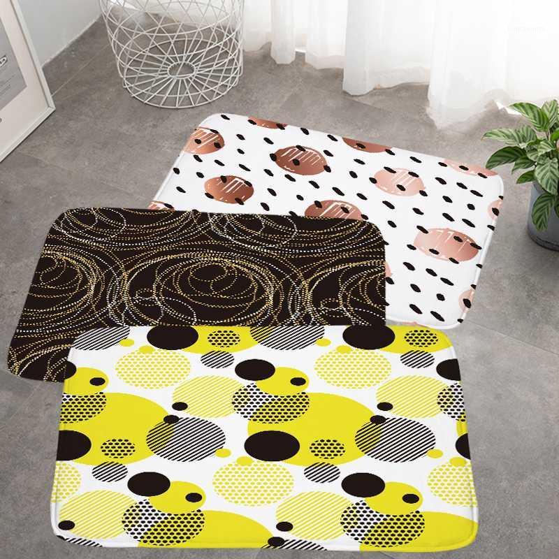 

Abstract Circle Pattern Kitchen Modern Entrance Door Mat Suede Soft Carpet Rubber Indoor Floor Circle Bubbles Carpet Beach 40*601, Dd19-5