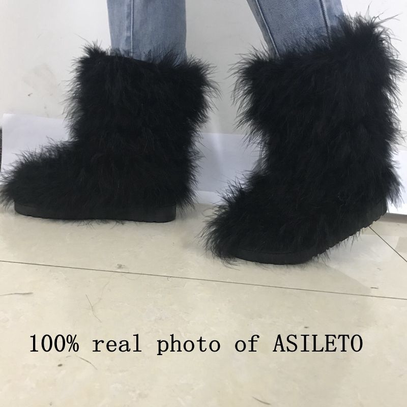 cheap fluffy boots