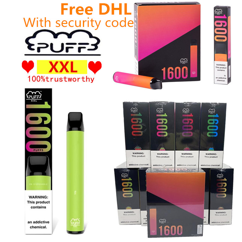 

In stock!Puff XXL 1600 Puffs cigarettes Disposable Vape pen Pods Device 850mAh Battery a Pre-filled Kit 42 flavors