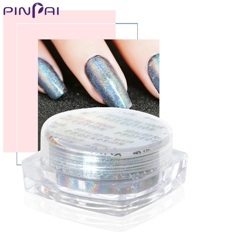 

PinPai Nail Peacock Powder Rainbow Effect Laser Nail Art Powder Pigment DIY & Salon Glitter Shining Manicure Beauty Dust
