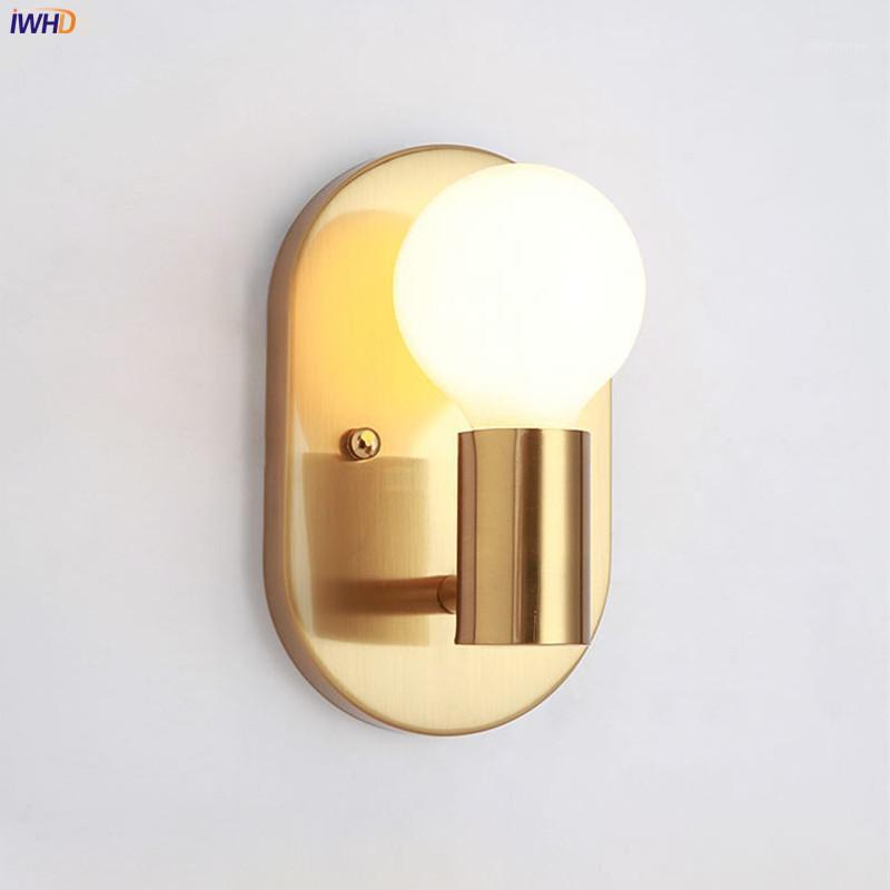 

Modern Nordic LED Wall Lamps Sconce Iron E27 Golden Wandlamp Fixtures For Bedroom Mirror Light Wall Lights Applique Murale1