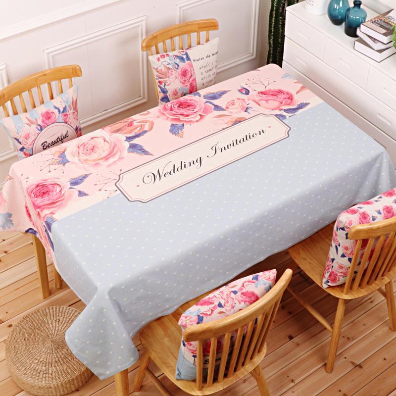 

Pastoral Brief American Style Retangular Tablecloth Coffee Cover 140x220cm Cotton Linen Table Cloth Table Waterproof1, Color 14