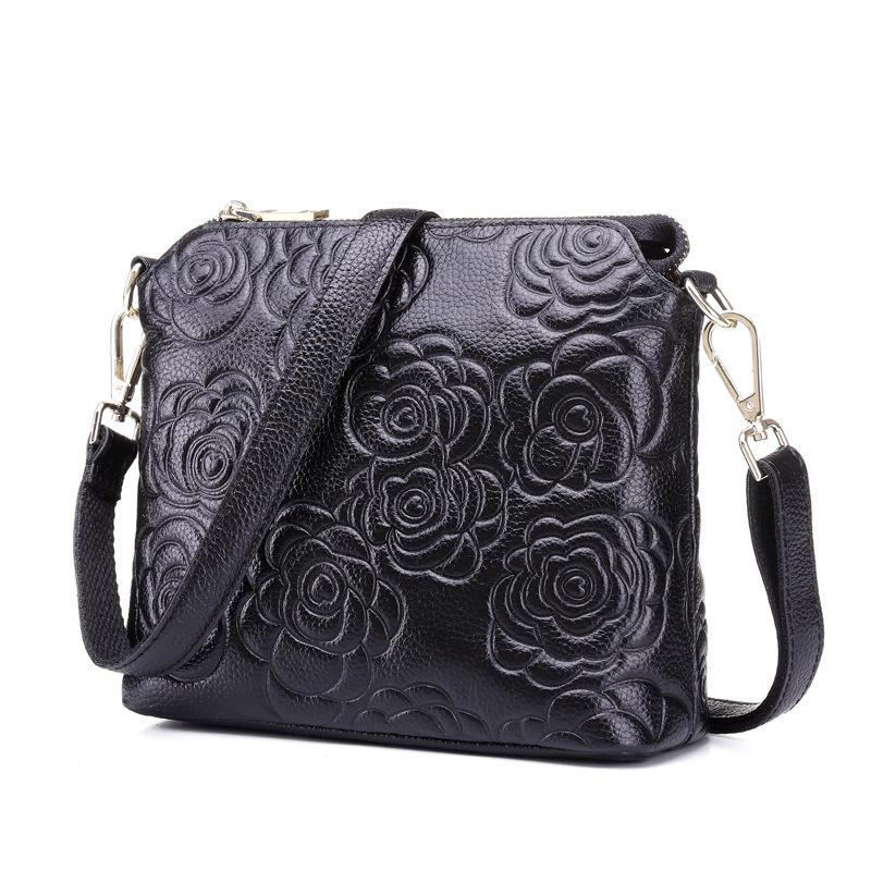 

Fashion Shoulder Bag Women Luxury Genuine Leather Handbags Woman Messenger Bags Ladies Shopping Totes Clutch Bag Female Bolsas, Black