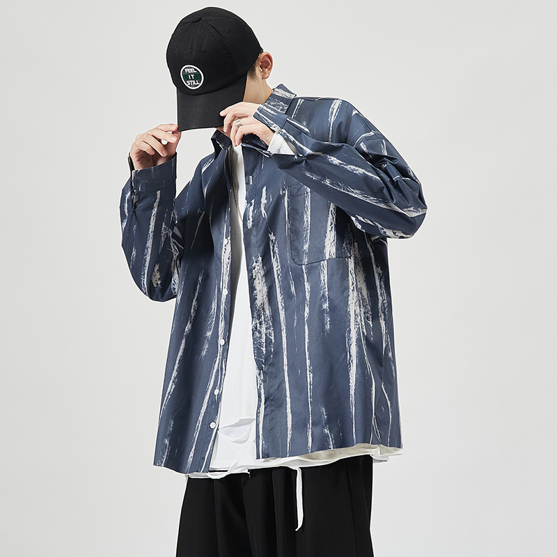 

2021 Brand Spring Autumn Long Sleeves New Collar Korea Style Shirt for Men's Harajuku Clothing Qnsw, C160 2