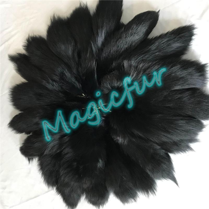 

1 Lot Black 40cm Real Tail Tassel Keychain real Fur Tail bag Charm Car Keyring Pendant