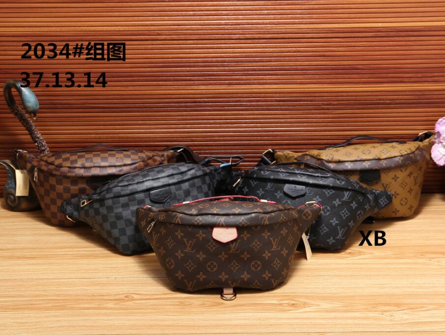 

Men leather bags Unisex Men Women leather Sport Runner Fanny Pack Belly Waist Bum Bag Fitness Running Belt Jogging Pouch Back grid