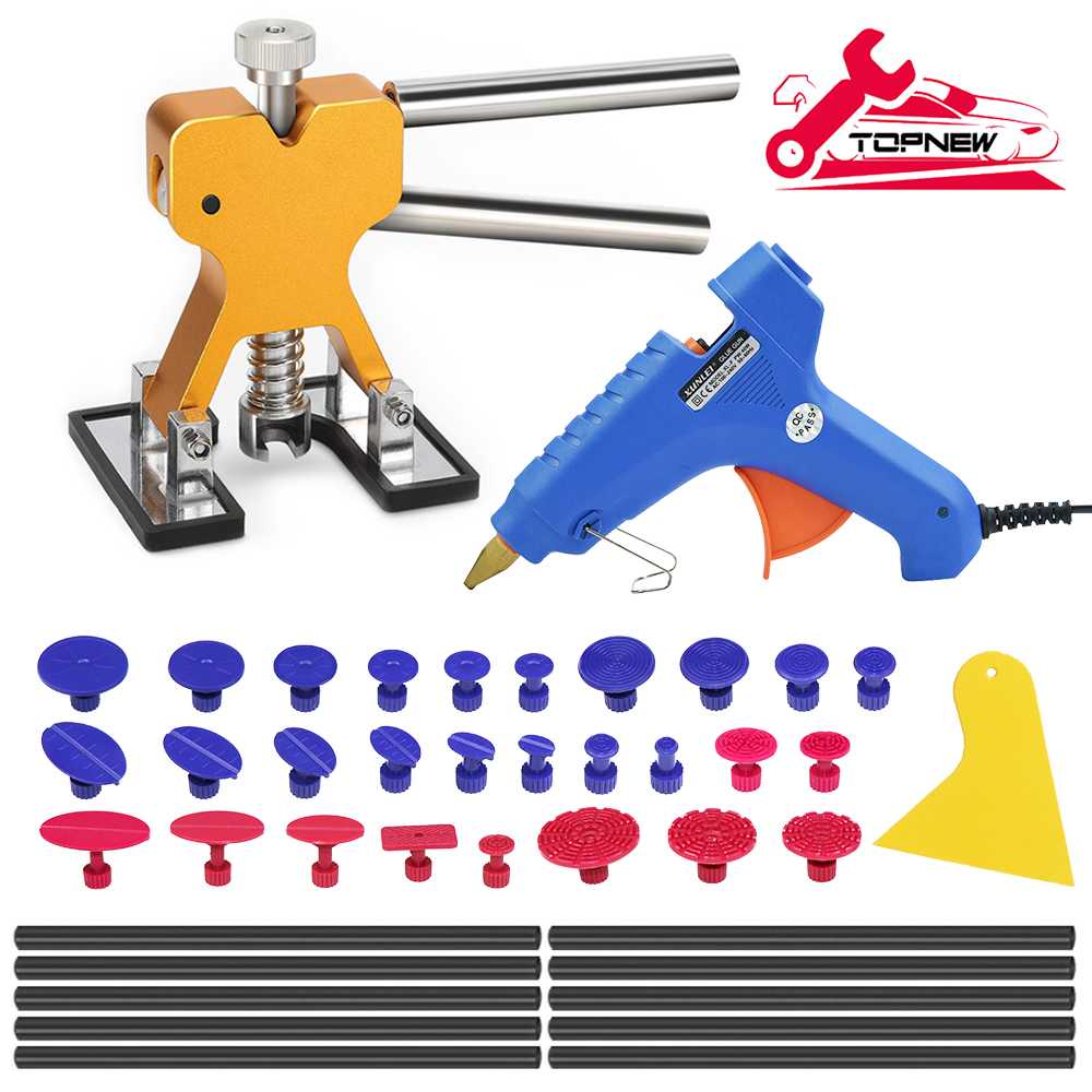 

FURUIX Car Body Paintless Repair Removal Tools Automotive Door Ding Dent Silde Hammer Glue Puller Repair Starter Set Kits for Ca