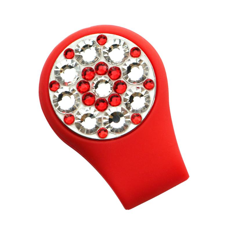 

PINMEI Crystal Golf Ball Mark Golf Hat Clip Sets 1pc Marker pc Silicone Cap Clip Best Gifts for Women Golfer
