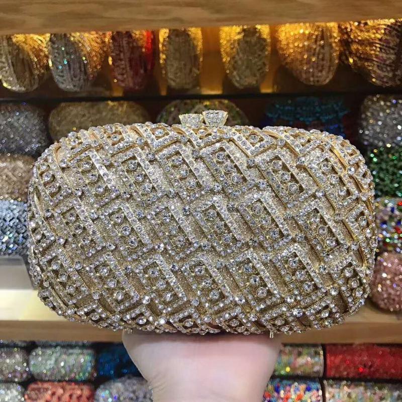 

lady Luxury crystal diamond evening bag women pochette purse party evening bags handbag prom purses wedding day clutches gift1, Color same picture