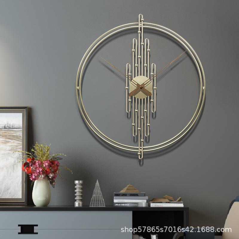 

Modern light luxury fashion simple clock living room personality creative wall clock