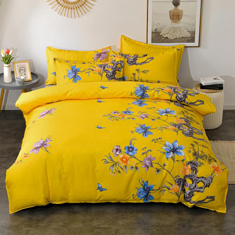 

Soft Duvet Cover Comforter Bedding set Family size US King Queen Size Winter Bedding Sheet Sets Home Textile Nordic Double Bed, 04