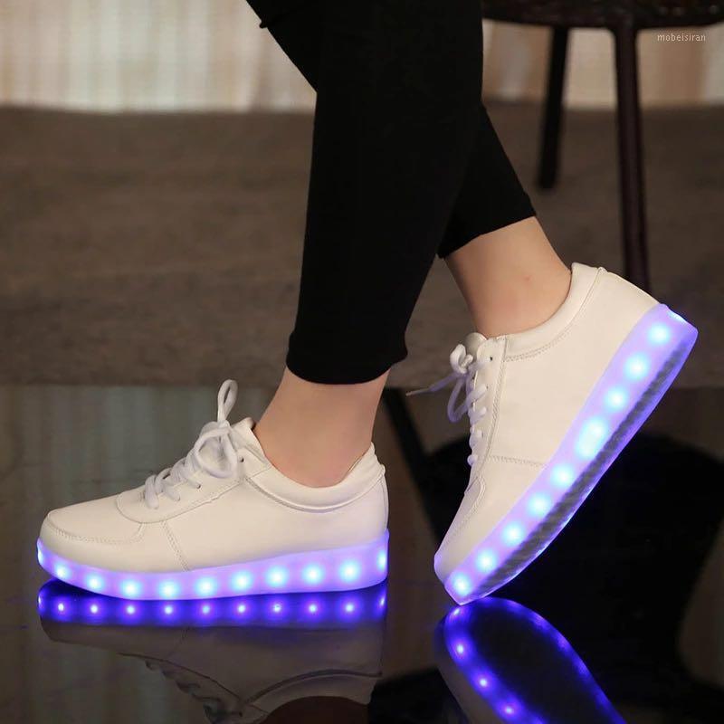 

Size 31-46 USB chargering Led Shoes for kids & adults Light Up Sneakers for boys girls men women Glowing Party Shoes1, Black