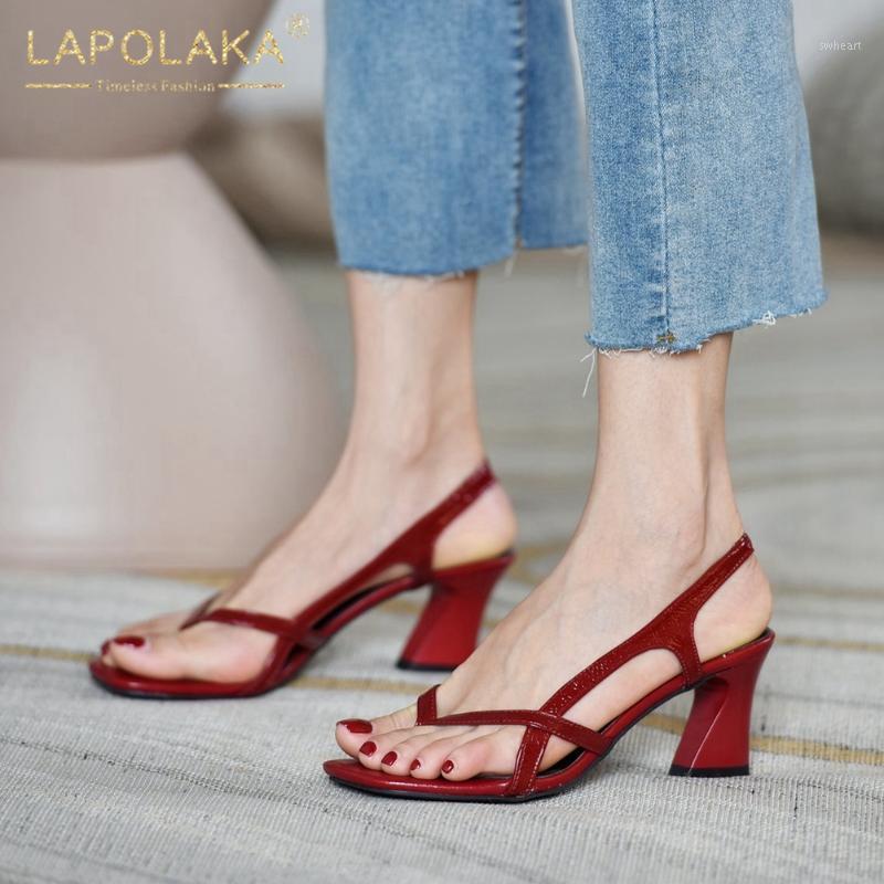 

Lapolaka 2021 New Arrivals Sexy Fashion Sandals Woman Shoes Strange Style High Heels Back Strap Slip-On Casual Gladiator Sandals1, Black