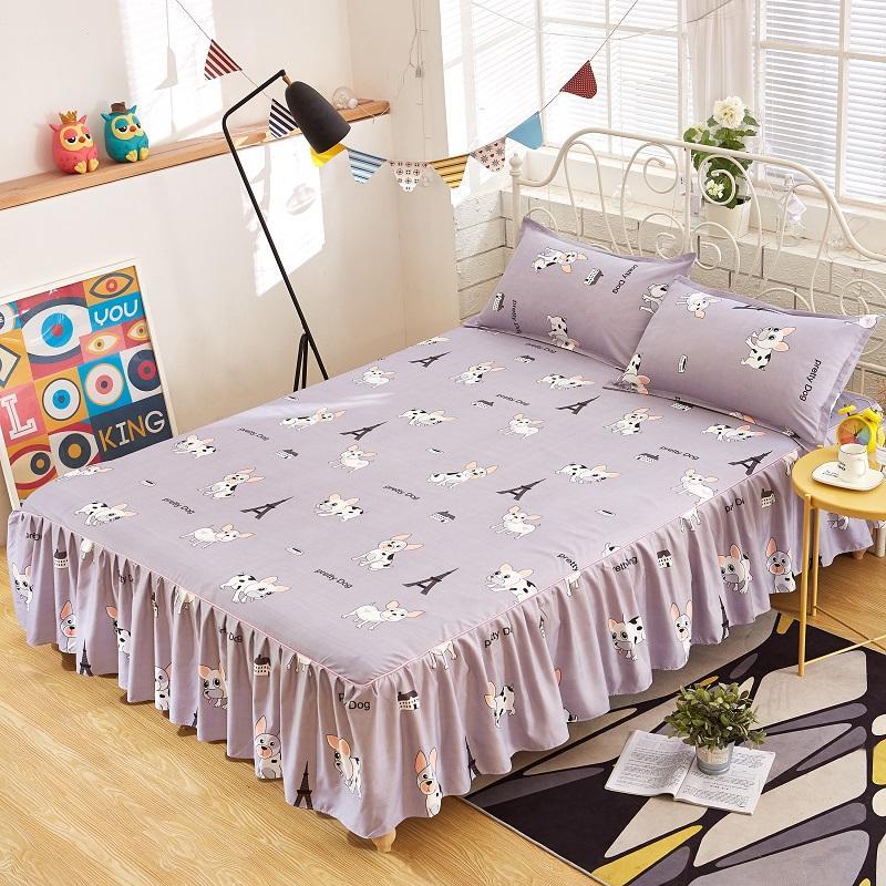 

Bedspread Bedspread Skirt Single Mattress Protection Antiskid Dustproof Apron Fitted Sheet Bed Skirt1