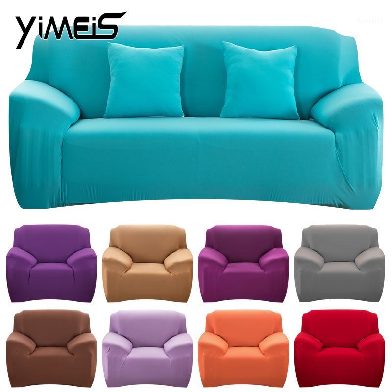 

Sofa Cover Spandex Polyester Solid Color Sofa Covers 1-4 Seat Elastic All-inclusive Modern Corner Couch Slipcover1