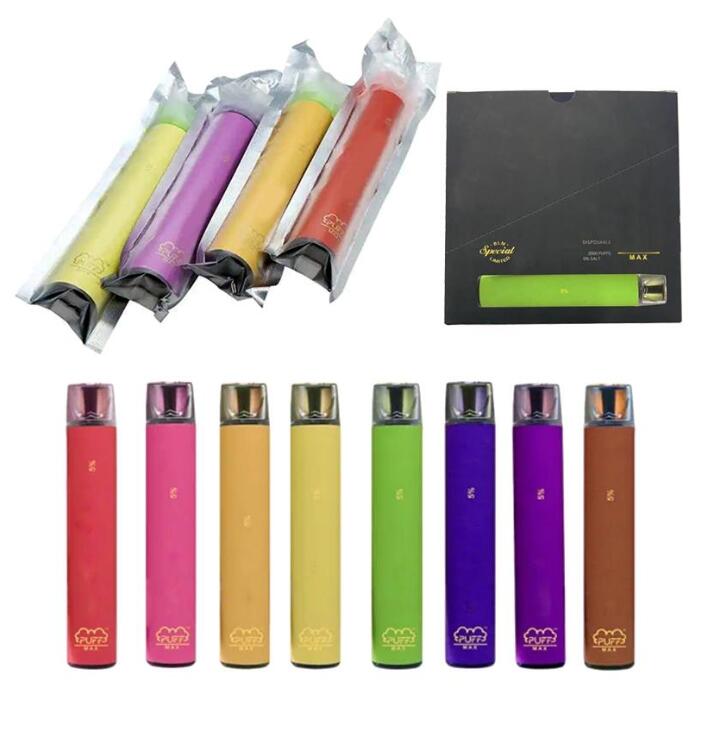 

Puff Max Disposable Vape Pen Devices 2000Puffs Prefilled Vapor Bar Direct Draw System Device Cartridge Pods Vaporizer BANG XXL Puff Plus