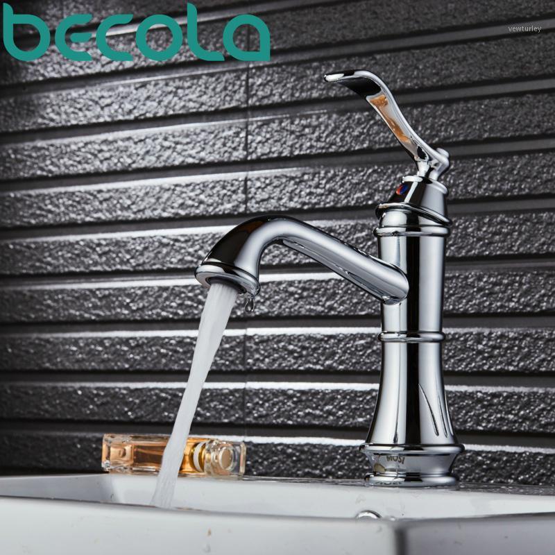 

BECOLA new designchrome bathroom faucet black and brushed nickel basin tap high quality solid brass sink faucet B-431C1
