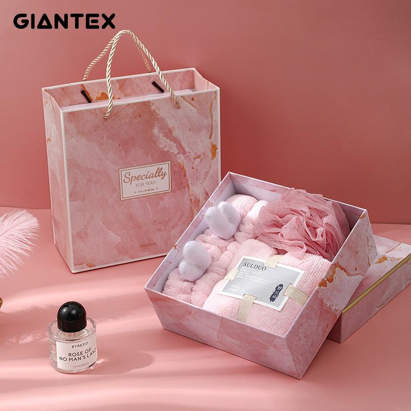 

3PCS Women Bathroom Coral Fleece Bath Towels for adults Bath Robe Hair Towel Set serviette de bain toalhas de banho handdoeken, Pink