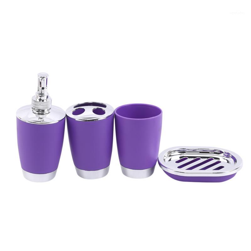 

4 Pieces / Set Bathroom Bath Accessories Mouthwash Cup Soap Case Toothbrush Holder Soap Dispenser Bathroom Set1