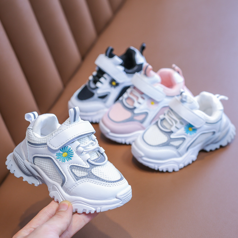 

High Quality New Kids Shoes Sneakers Children Sport Shoe Tenis Infantil Boy Basket Footwear Lightweight Breathable Girl Chaussure Size -30, Grey