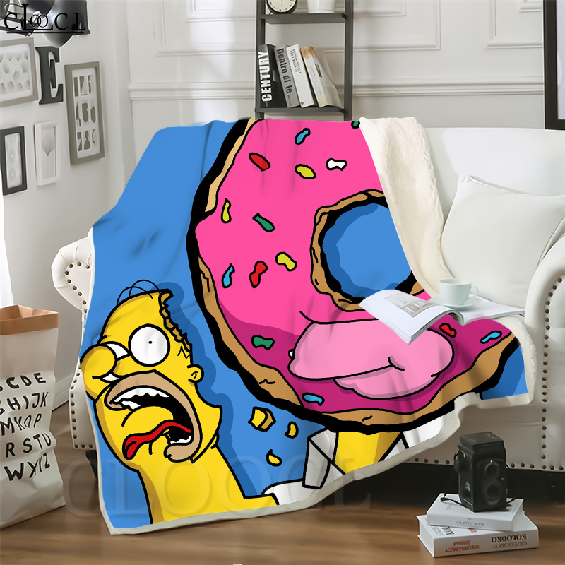 

CLOOCL New The Simpsons 3D Print Street Style Air Conditioning Blanket Sofa Teens Bedding Throw Blankets Plush Quilt