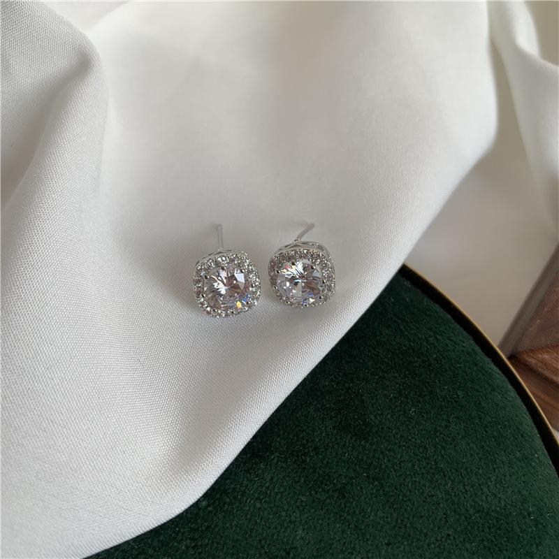 

Stud TIMEONLY Temperament Shinning Rhinestones Earrings A B Color Hollow Earring For Women Girlfriend Delicate Accessories