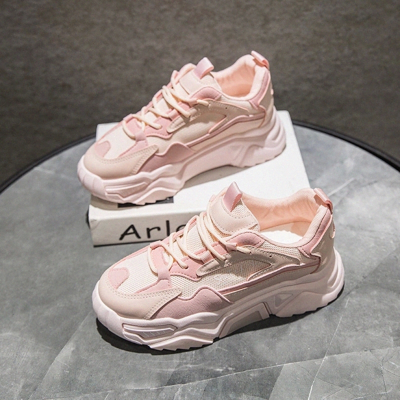 

Women Sneakers 2020 Spring New Fashion Women Shoes Platform Air Mesh Sport Shoes Female Pink Trendy Breathable Shoes Female #Ym9L