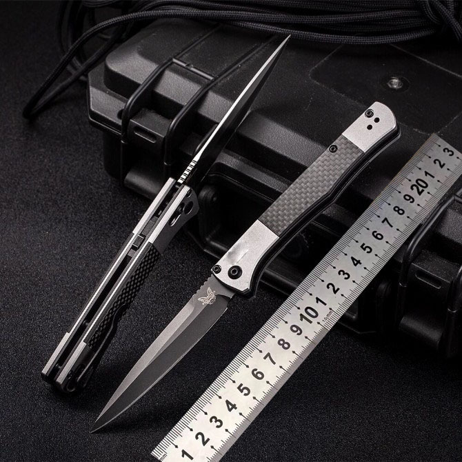 

Benchmade 4170BK Auto Fact knife Italian mafia style Osborne Axis Tactical Folding Knife S90V Blade Carbon fiber Handle Outdoor Camping