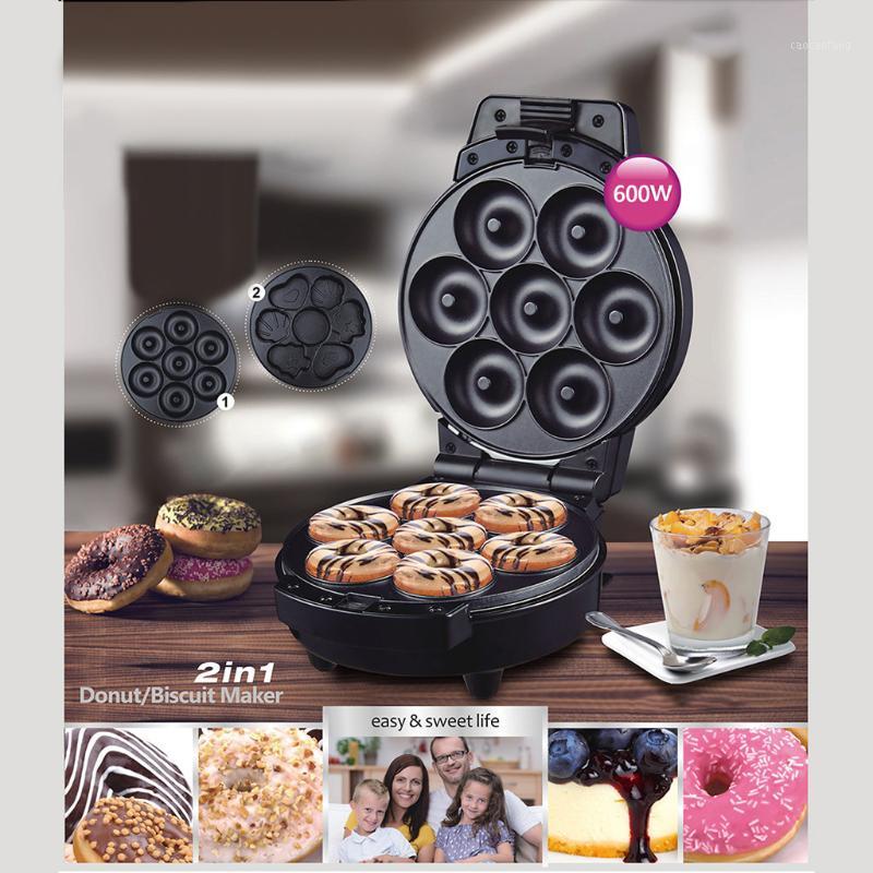 

600W Electric Donut Maker Machine Cake Waffle Makers Non-stick Surface Makes 7 Doughnuts Machine Mini donuts makers#is#gb401