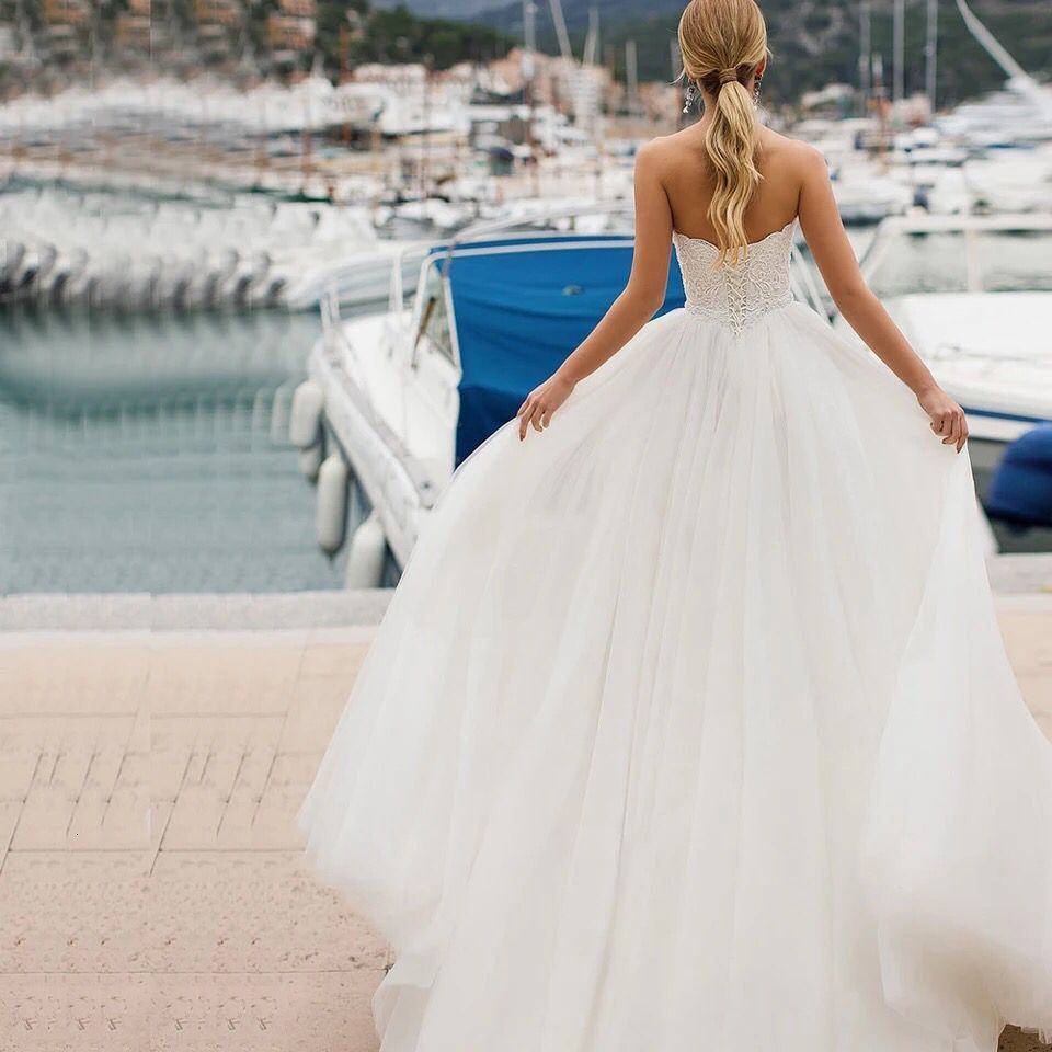 

2021 New Strapless Bride Gown, As a Bride, Dressed Wedding Gowns, 1087. L5WU, Same as pictures
