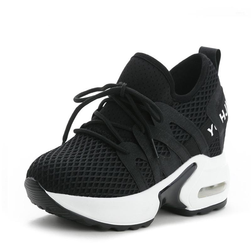 

Z sport shoes woman breathable white wedges trend shoes fashion high heels casual sneaker women small size 33-401, Black