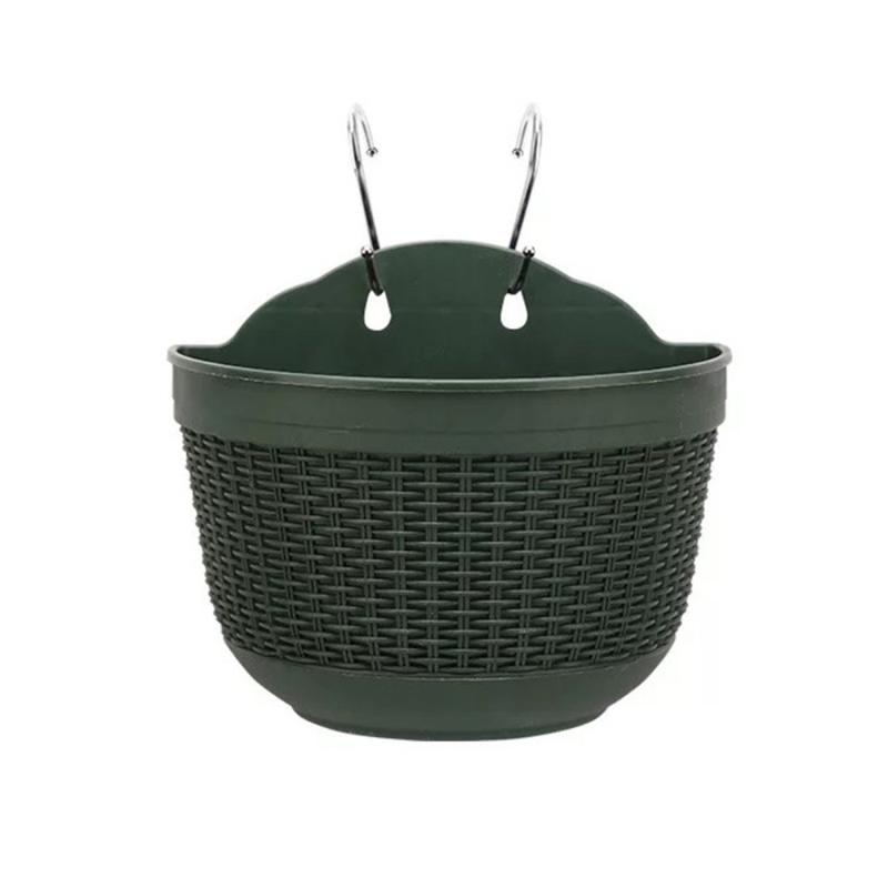 

Flower Pot Vase Self Watering Hanging Flower Pot With Water Container For Home Decoration 6 Colors 25*16.5*15cm, Coffee