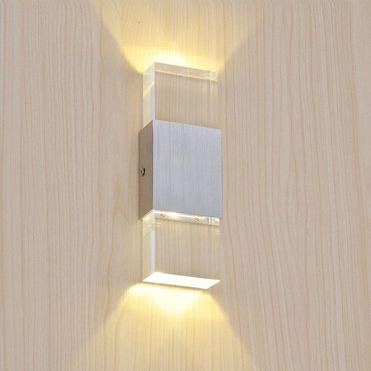 

Dimmable/N 2W Crystal LED Wall Mount Light Fixture Up/Down Lighting Modern Decor Lamp Living Room Aisle Disco